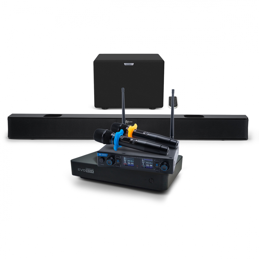 Hi-End караоке-система EVOBOX Premium + EvoSoundBar (саундбар с караоке) в Костроме