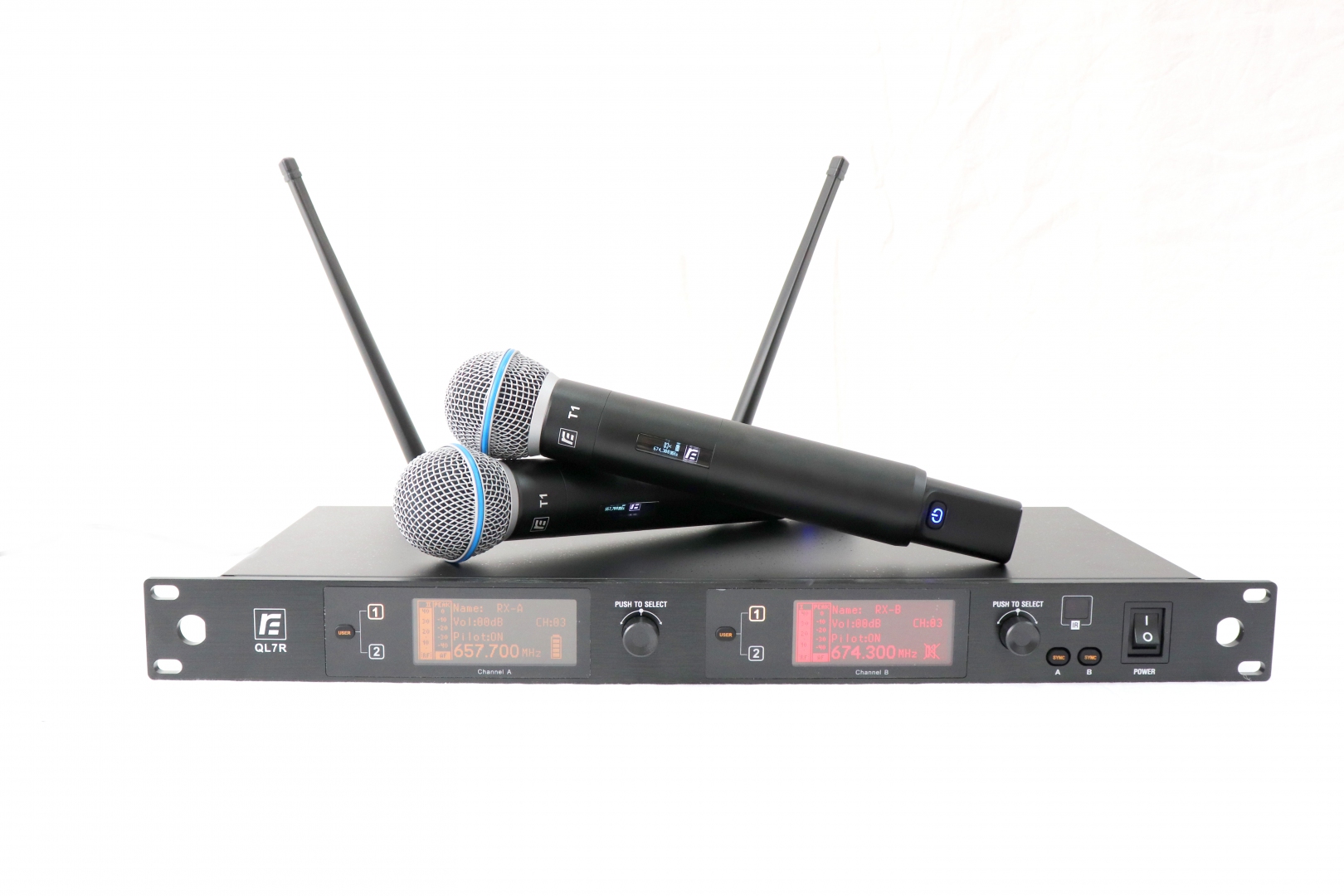 RFIntell QL7R/T1-B 720,500-754,000 МГц 2-канальная радиосистема с 2-мя ручными микрофонами в Костроме