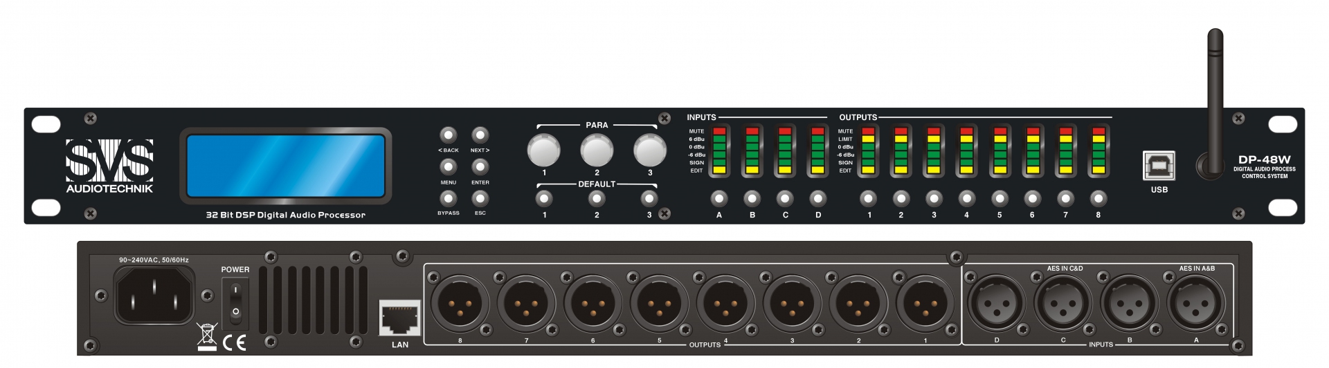 SVS Audiotechnik DP-48W Цифровой процессор: 4 входа 8 выходов в Костроме