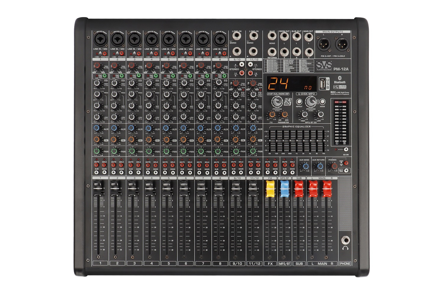 SVS Audiotechnik mixers PM-12A Активный аналоговый микшерный пульт, 12-канальный в Костроме